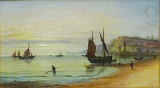 'Whitby Sunrise', watercolour signed and titled John Francis Branegan (British 1843-1909),