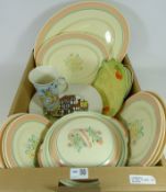 Art Deco Wood's Ivory ware dinnerware and other decorative ceramics in one box Condition