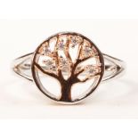 Rose gold on silver tree of life ring Condition Report <a href='//www.