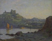 Cove Scene with Castle on the Headland,