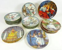Nine Knowles 'Gone With The Wind' collectors plate and a set of twelve Imperial Jingdezhen