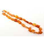 Early 20th century amber bead necklace approx 26gm Condition Report <a