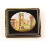 Victorian micro-mosaic brooch depicting the Roman Forum Condition Report <a