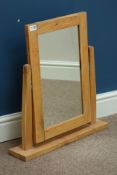 Oak framed dressing table mirror,