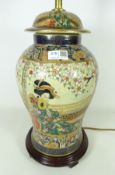 Large Japanese ceramic table lamp,