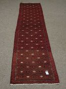 Afghan runner rug, repeating pattern,