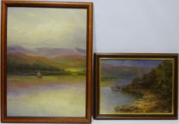 Lakeland Landscapes, two early 20th century oils on canvas one signed and dated S L Booth R.C.