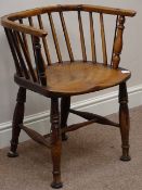 19th century elm low stick back 'Windsor' chair Condition Report <a href='//www.