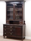 Late 19th century stained walnut dresser,