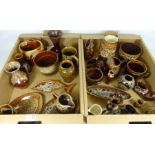 Large collection of Cornish and other similar pottery in two boxes Condition Report