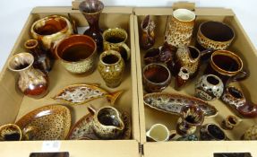 Large collection of Cornish and other similar pottery in two boxes Condition Report