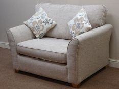 Alstons snuggler sofa bed, metal action with scatter cushions,