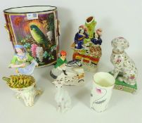 Minton fruit seller figurine impressed 85, Victorian hand painted vase, Royal Worcester posy vase,