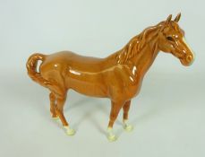 Beswick Chestnut Swish tail horse no.1182, H21.