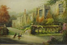 'Haddon Hall View Down the Terrace Steps',