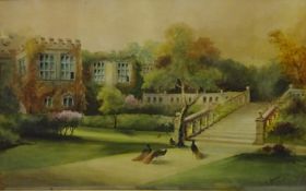 'Haddon Hall View Up the Terrace Steps',