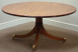 Rink of Harrogate yew wood circular rising coffee/dining table, revolving adjustable height top