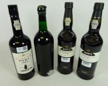 Four bottles of Port; Warres 1970,