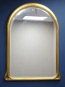 Arch top gilt framed wall mirror, 73cm x 100cm Condition Report <a href='//www.