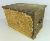 Small 19th Century stained pine box 34cm x 51cm Condition Report <a