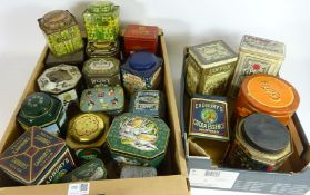 Vintage storage tins and traditional stye tins in two boxes Condition Report