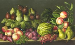 A V Kleber (Continental School 20th century): Still Life of Fruit,