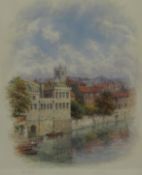 George Fall (British 1845-1925): Assembly Rooms and Guildhall York from the River,