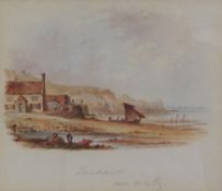 George Weatherill (British 1810-1890): 'Sandsend near Whitby' - the Alum Works,