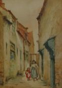 Albert George Stevens (Staithes Group 1863-1925): 'A Bit of Old Whitby',