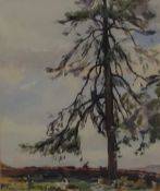 Fred Lawson (British 1888-1968): 'Man under Tree', watercolour signed 22cm x 18cm Provenance: Exh.