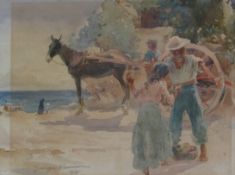 George Harrison (York 1882-1936): Rustic Mediterranean scenes of Village Life,