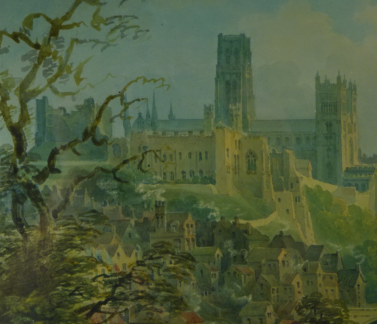 Francis Nicholson (British 1753-1844): Durham Cathedral and Framwellgate Bridge, - Image 3 of 5