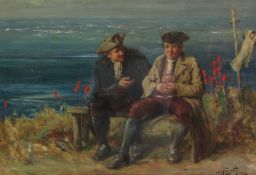 L Hamilton (19th/20th century): Figures by the Sea, oil on canvas signed and dated '94,