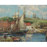 Frank Henry Mason (Staithes Group 1875-1965): St Andrews Harbour and Cathedral Fife,