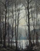 Robert Leslie Howey (British 1900-1981): Lakeland View through the Trees,