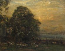 Herbert F Royle (British 1870-1958): Checking the Sheep,
