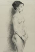 Raphael Soyer (American 1899-1987): Female Nude Model,