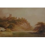 Francis Nicholson (British 1753-1844): Knaresborough Castle, watercolour unsigned 19cm x 28.