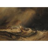 Henry Barlow Carter (British 1804-1868): Heading for Home in a Heavy Storm off Scarborough,