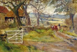 James William Booth (Staithes Group 1867-1953): Town End Farm Nr Ellerby Whitby,