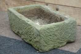 Rectangular stone trough, 77cmx 48cm,
