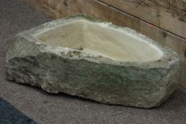 Shaped stone trough,