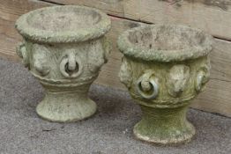 Pair composite stone 'Cotswold Studio' urns,