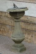 Composite stone circular sundial,