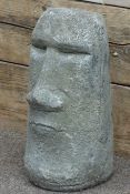 Composite stone Easter Island head figure