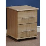 Two drawer bedside cabinet, W42cm, H54cm, D42cm Condition Report <a href='//www.