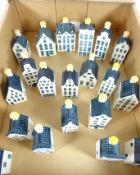 KLM Delft gin miniature house decanters numbers 26-50 (missing 29, 30, 33,