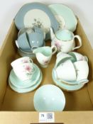 Royal Albert 'Elfin' pattern tea service for six and Royal Doulton 'Rose Elegans' pattern teaware