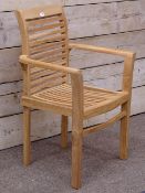 Teak garden chair, W64cm Condition Report <a href='//www.davidduggleby.
