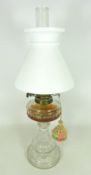 Victorian cut glass oil lamp with a Young's Duplex brass burner,